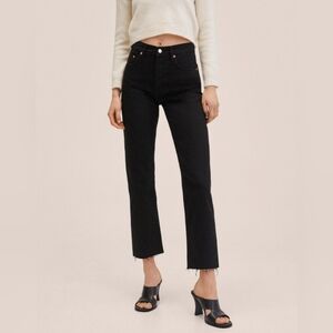 Mango Black Ankle Jeans